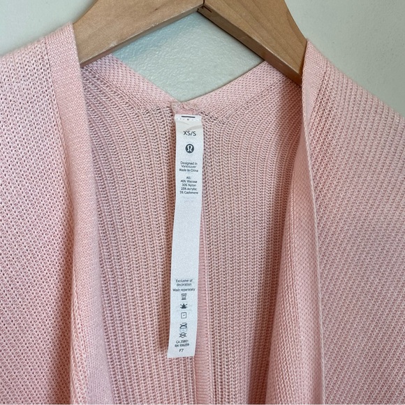 Lululemon Cashlu Knit Textured Wrap Pink Mist Size XS S - Picture 6 of 14